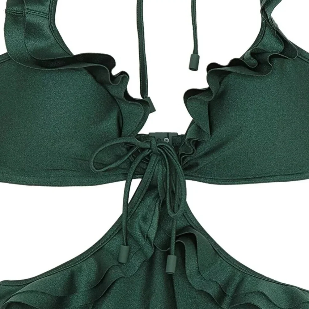 Zimmermann Green Bikini with Textured Fabric and Tie-Front - Picture 16 of 16